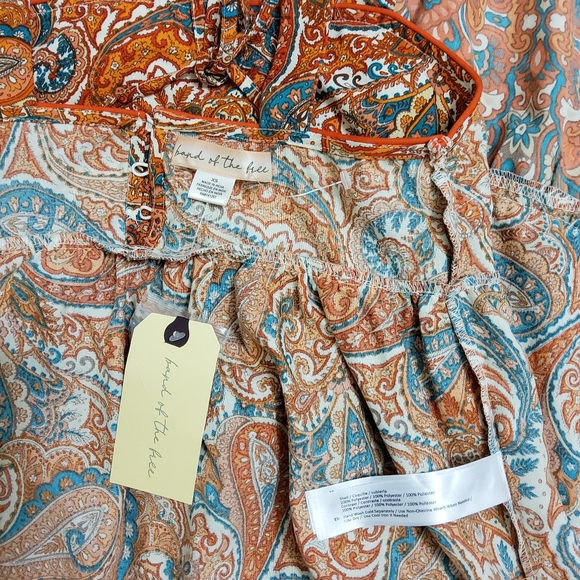 Band Of The Free  New Maxi Dress Size XS Orange - Picture 8 of 8